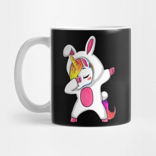 Girls Dabbing Easter Unicorn Shirt Rabbit Costume Gift Women Mug